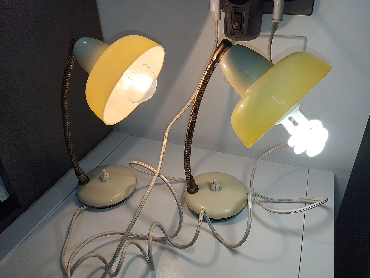 2 table lamps 60s 5