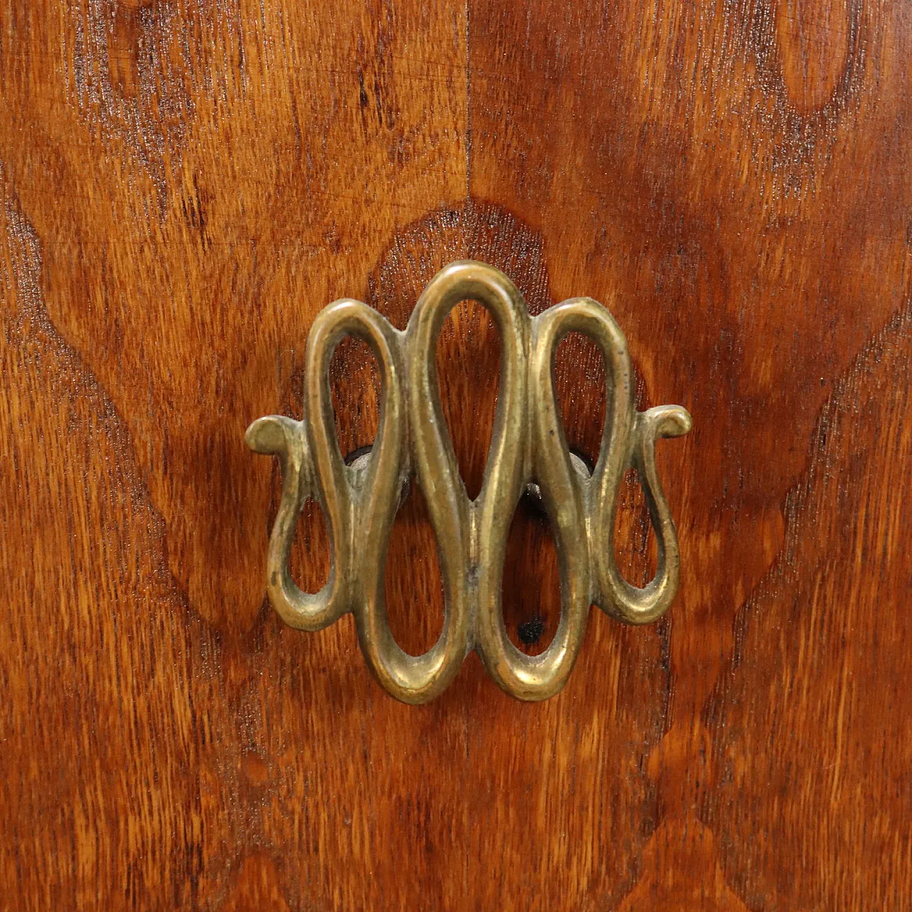 Oak and brass chest of drawers, mid-20th century 10
