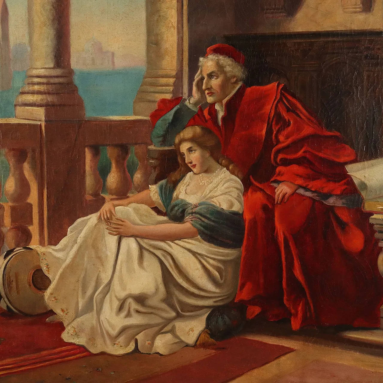 Copy from C. L. F. Becker, Othello and Desdemona, oil on canvas 5