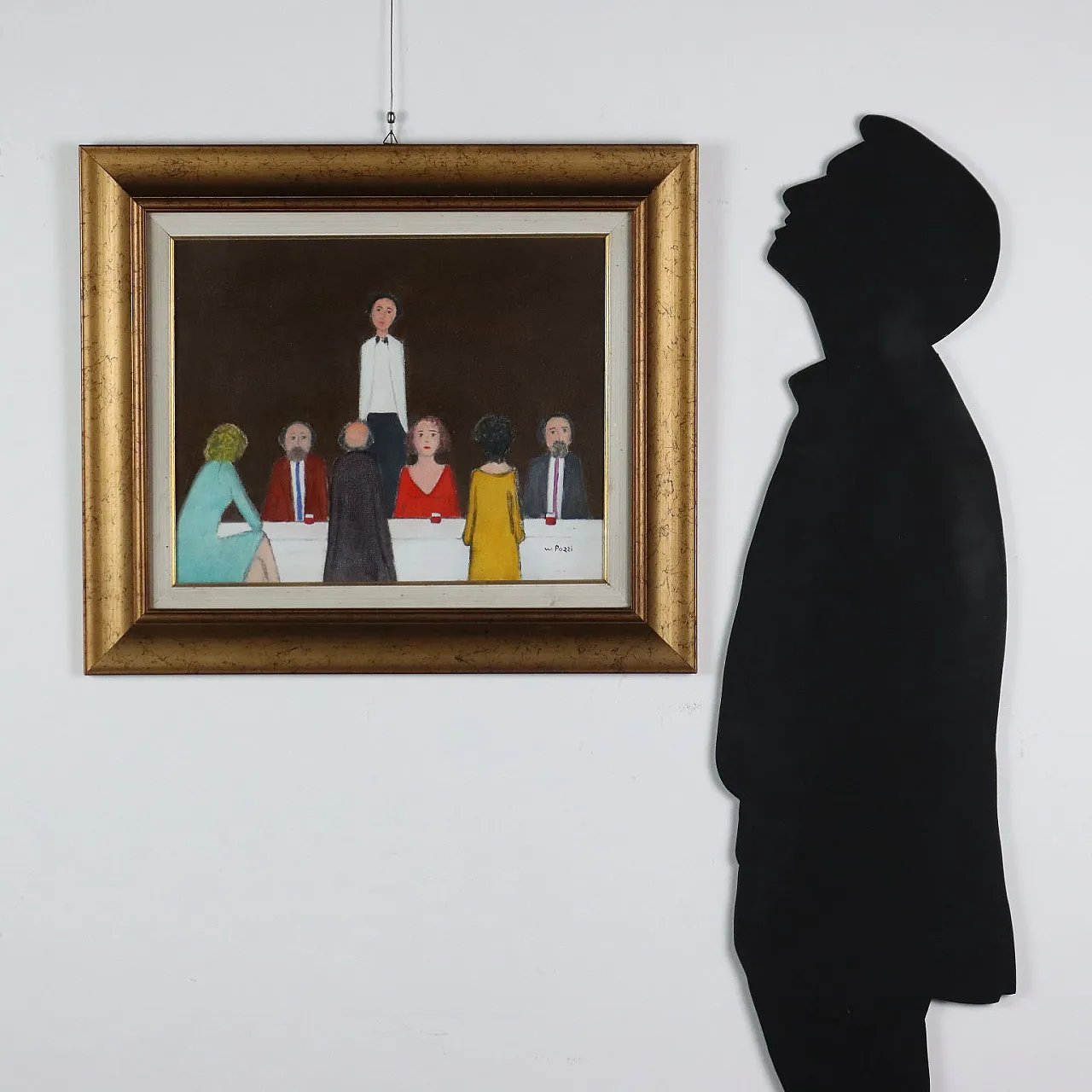 Painting by Walter Pozzi, oil on canvas, 20th century 2