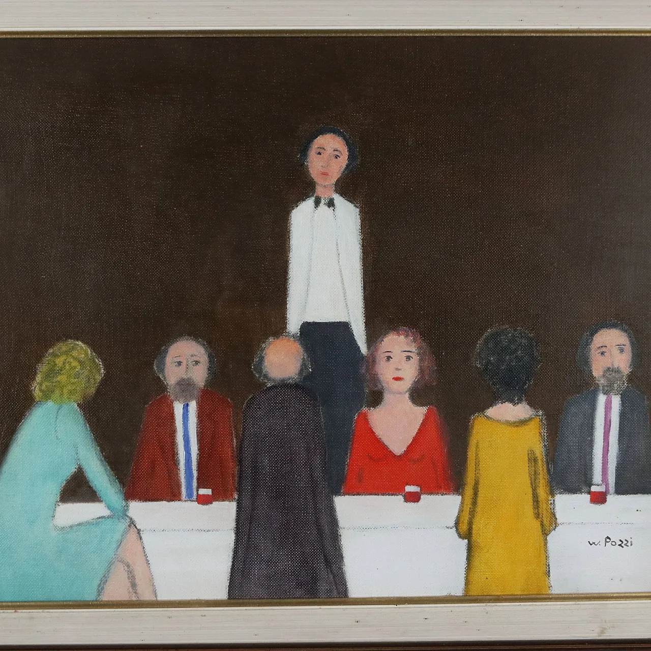 Painting by Walter Pozzi, oil on canvas, 20th century 3