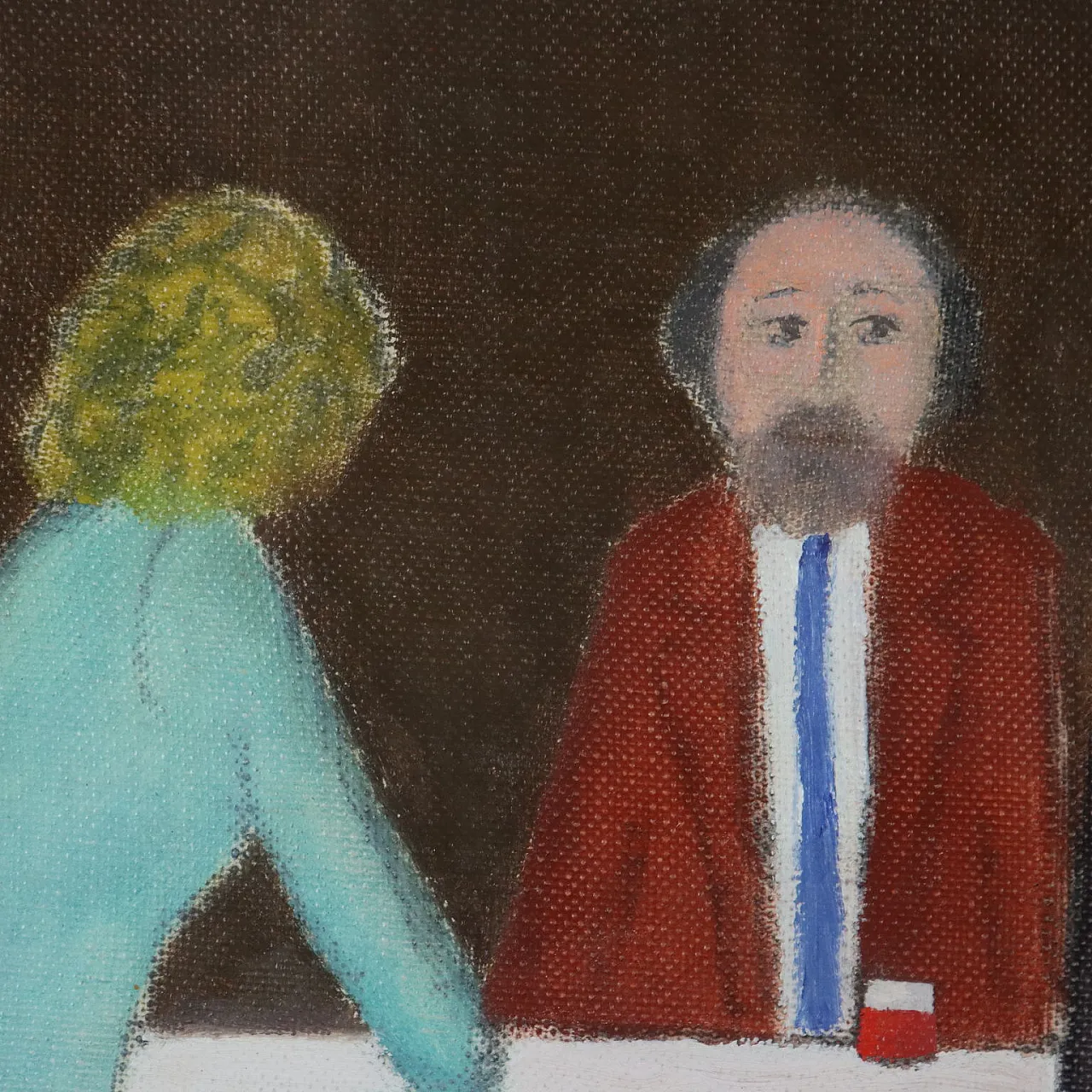 Painting by Walter Pozzi, oil on canvas, 20th century 5