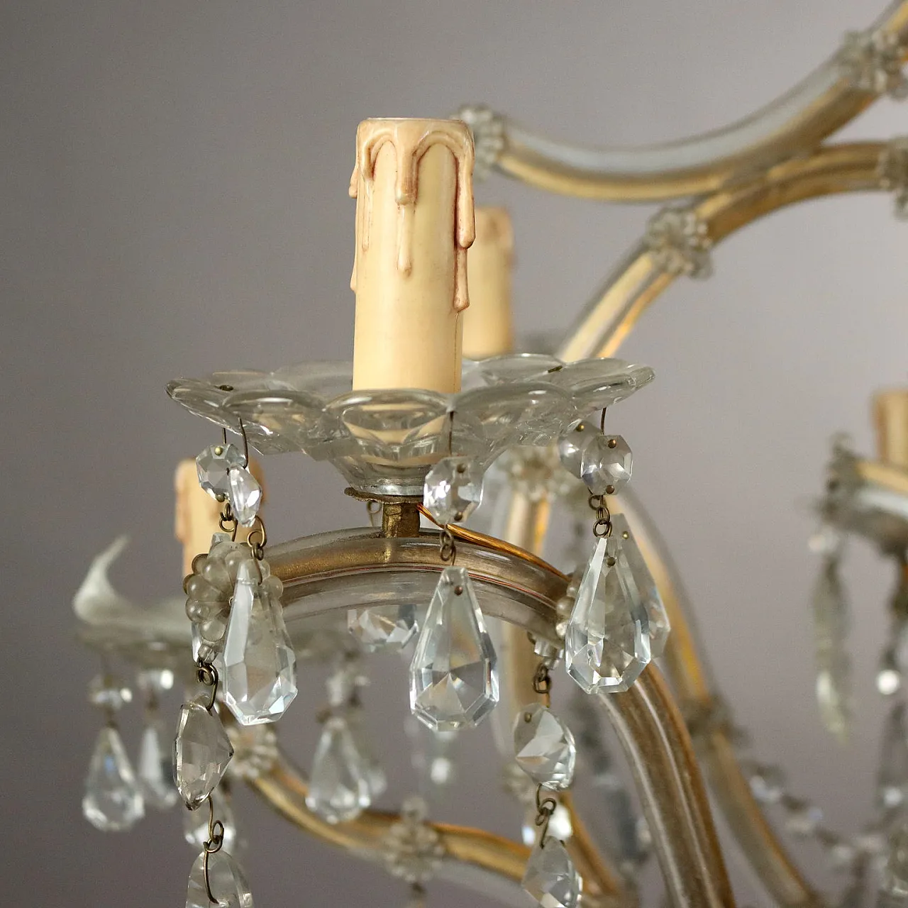 Lampadario Maria Teresa in vetro, '900 4