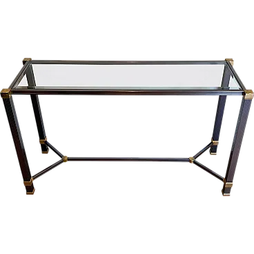 Console in alluminio laccato e metallo di Pierre Vandel, anni '70