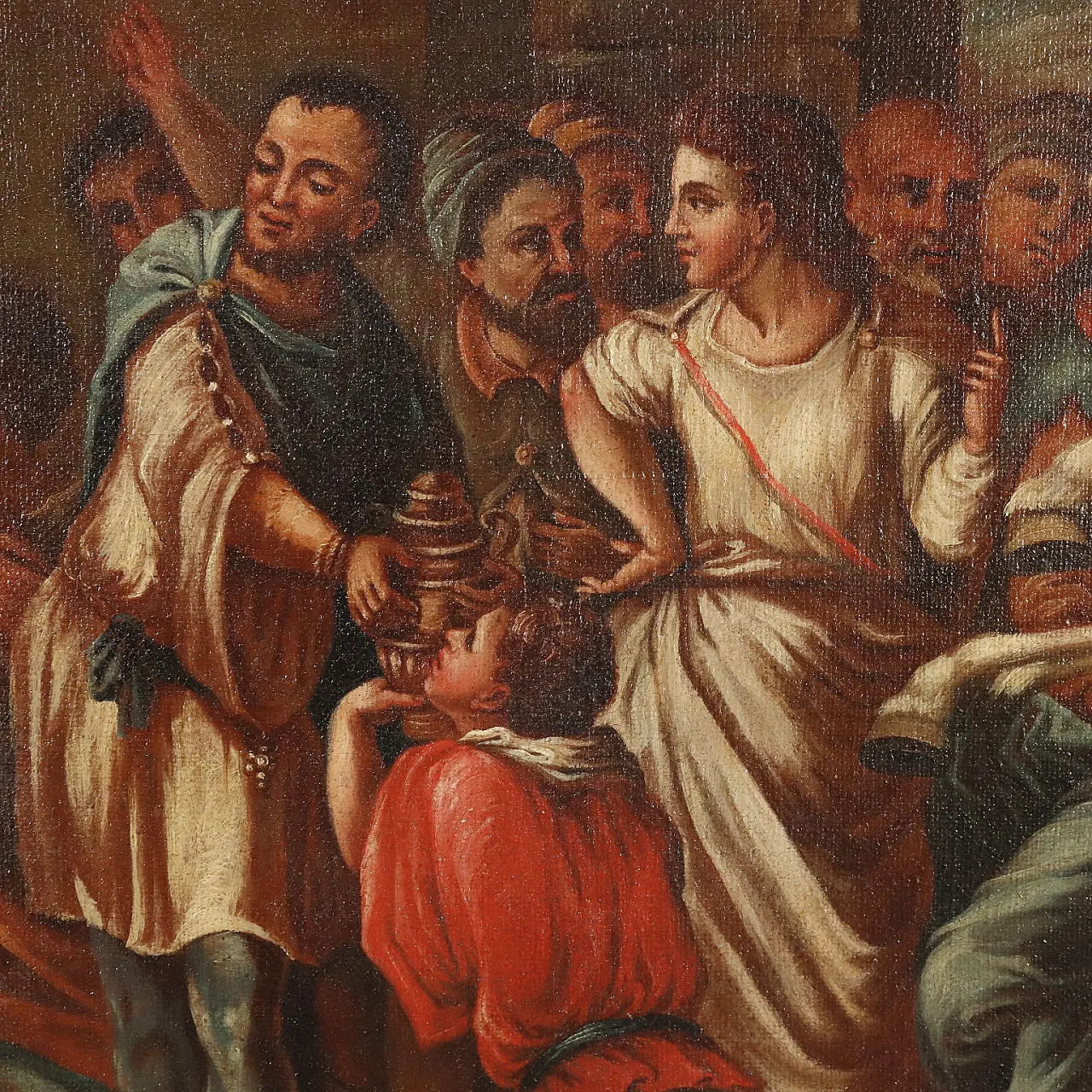 Adorazione dei Magi, dipinto ad olio su tela entro cornice, 6