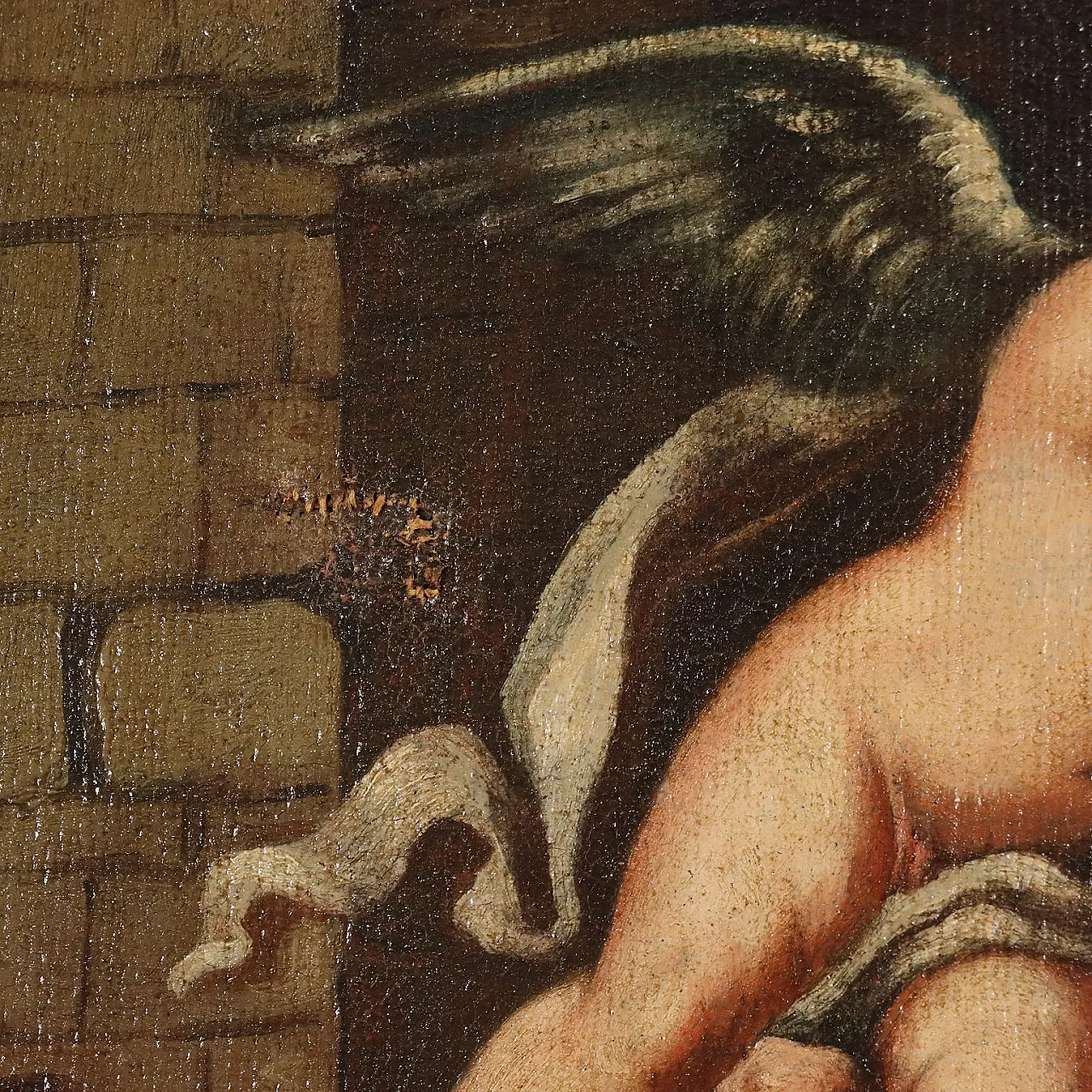 Adorazione dei Magi, dipinto ad olio su tela entro cornice, 10