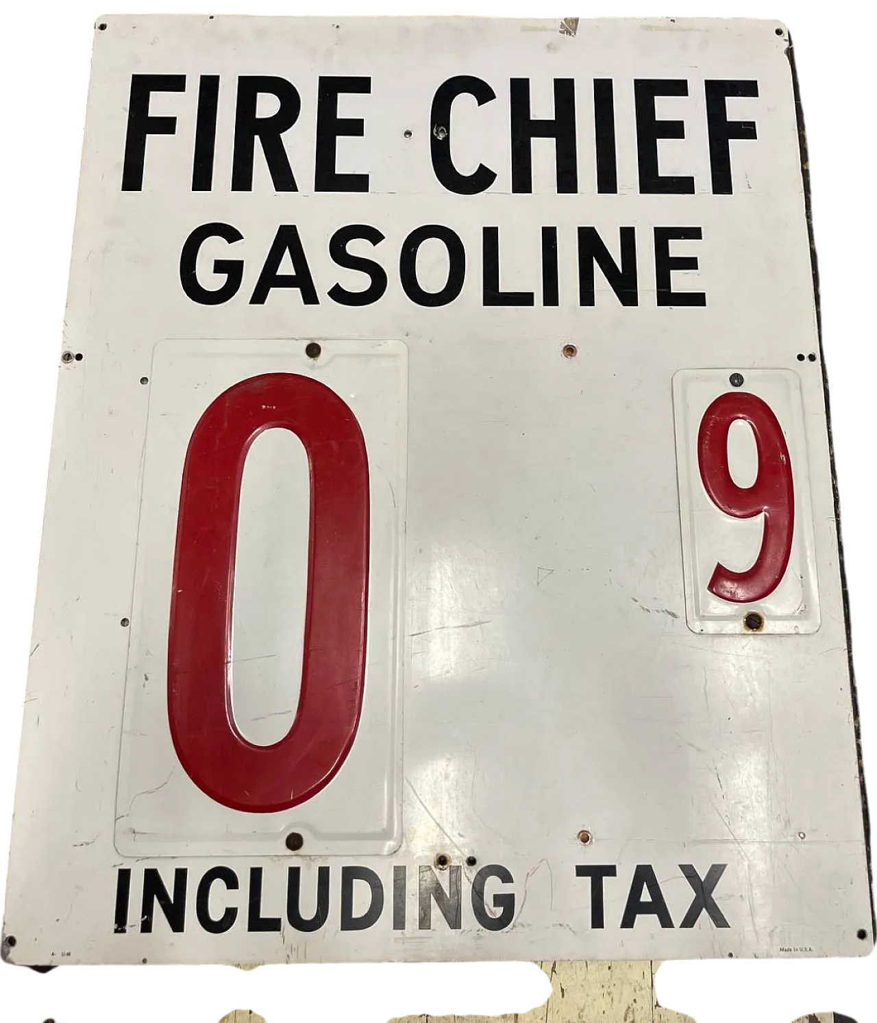 Insegna in latta Texaco Fire Chief Gasoline, '900 7