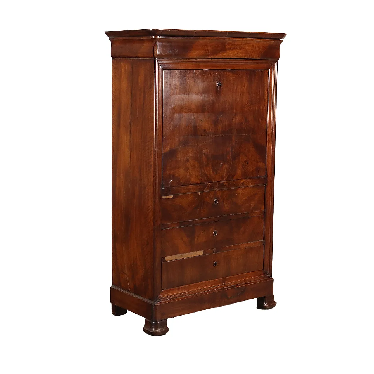 Louis Philippe mahogany paneled secrétaire, mid-19th century 1