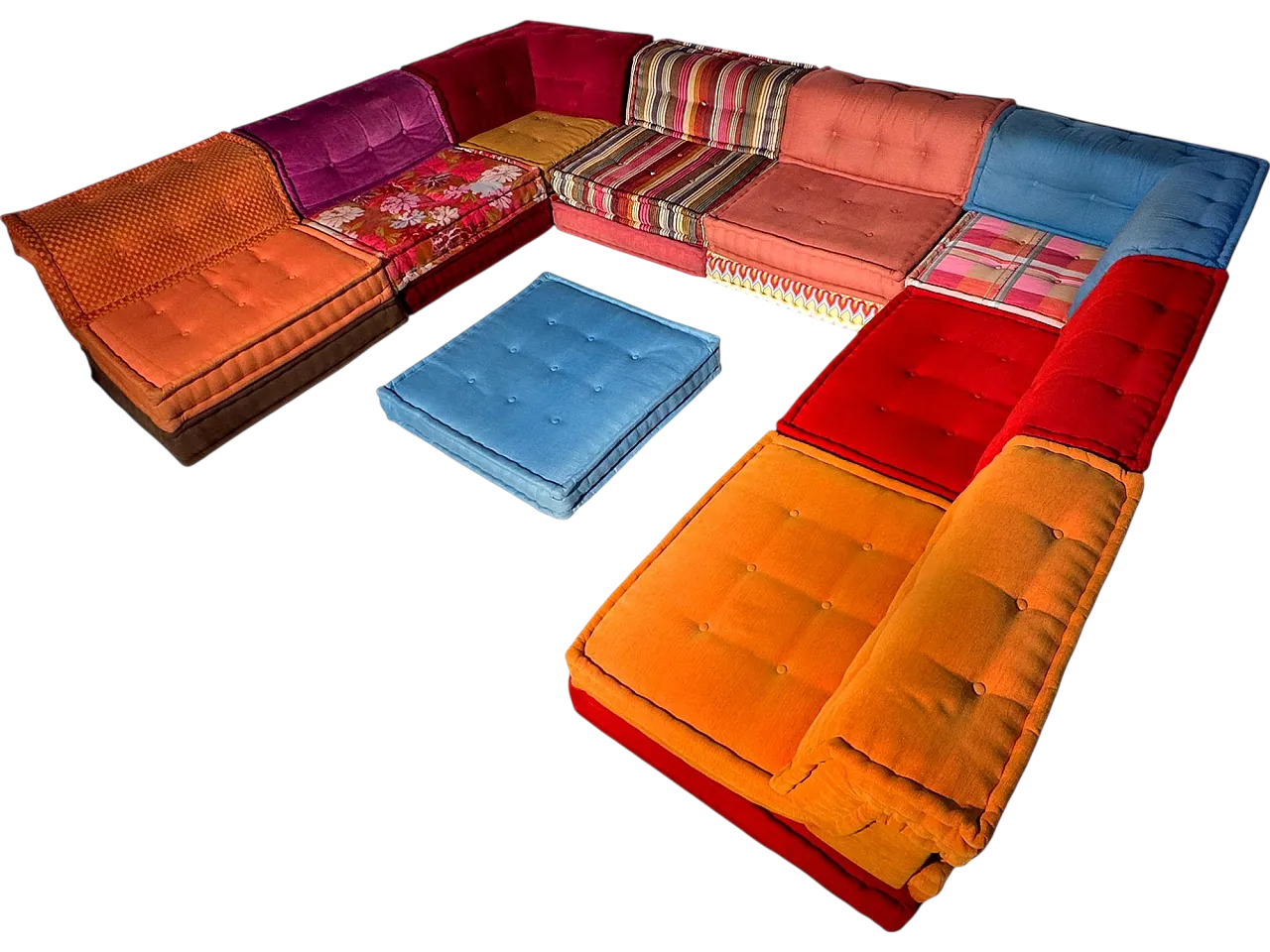 Modular Sofa Mah Jong by Kenzo & Missoni for Roche Bobois, set of 25 p 15