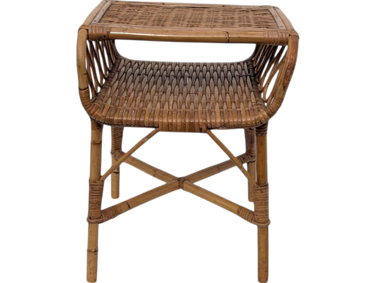 Tavolino in legno di bambù anni 60 9