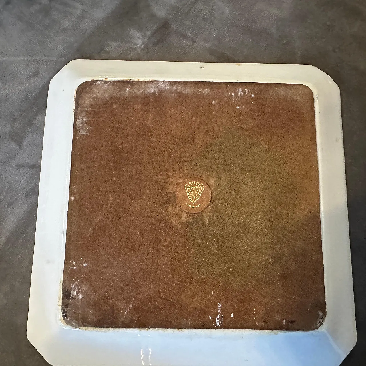 Pair of porcelain ashtrays by Gucci Florence, 1980s 2