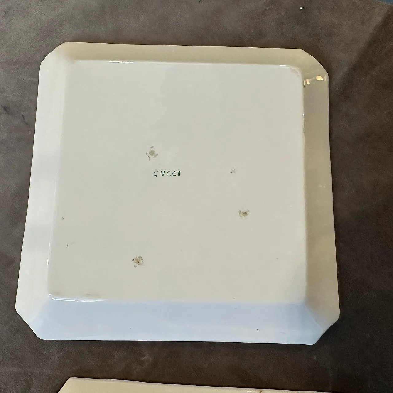 Pair of porcelain ashtrays by Gucci Florence, 1980s 7