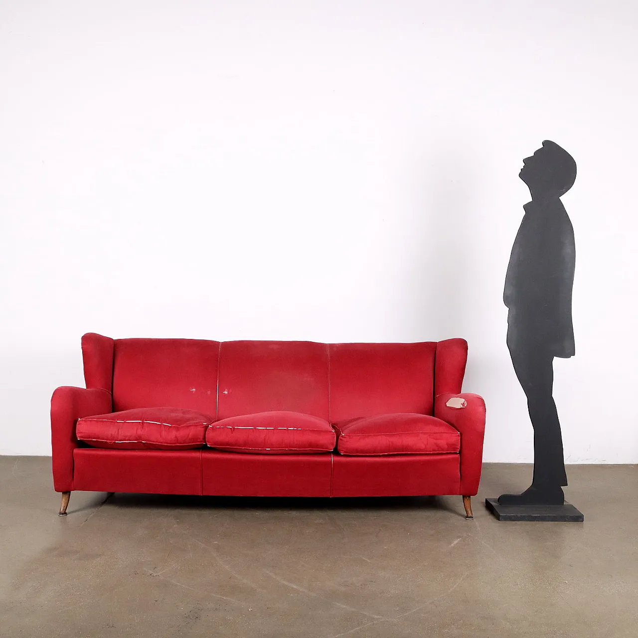 Divano in tessuto, anni '50 2