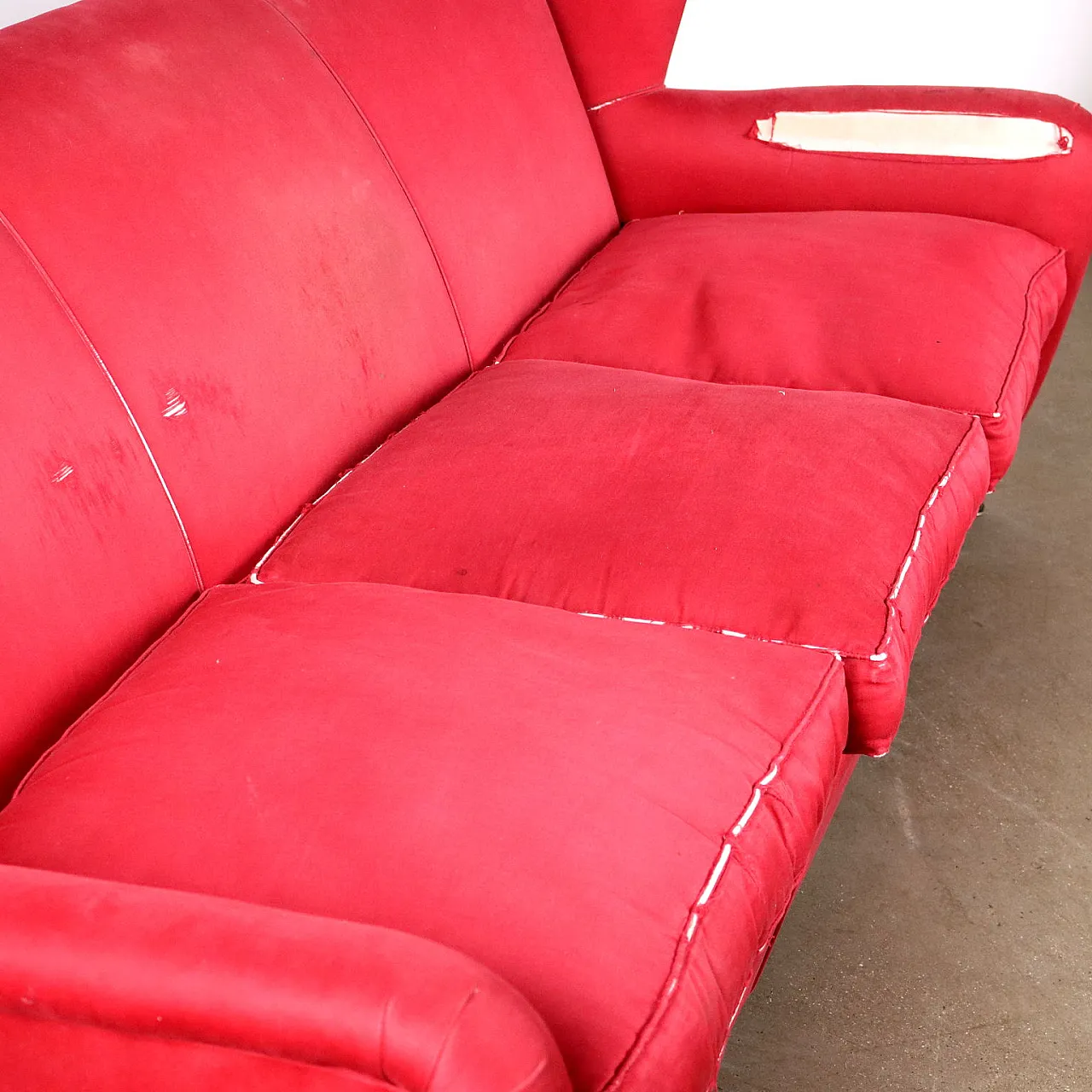 Divano in tessuto, anni '50 4