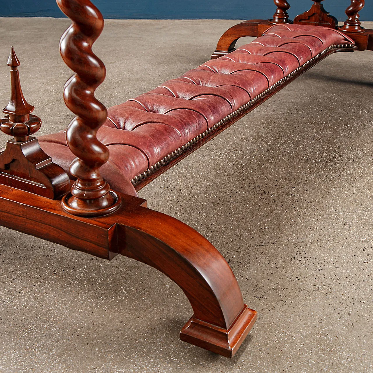 Rosewood writing desk with twisted uprights by Arthur Blain, 1840 9