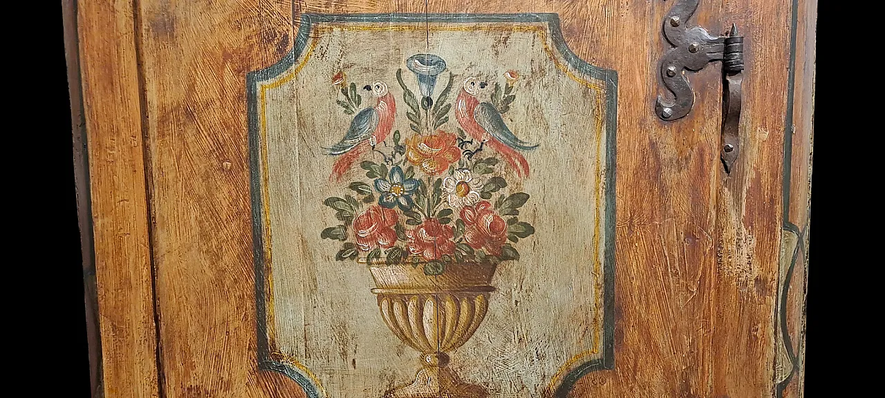 Armadio tirolese ad un'anta dipinto, '800 4