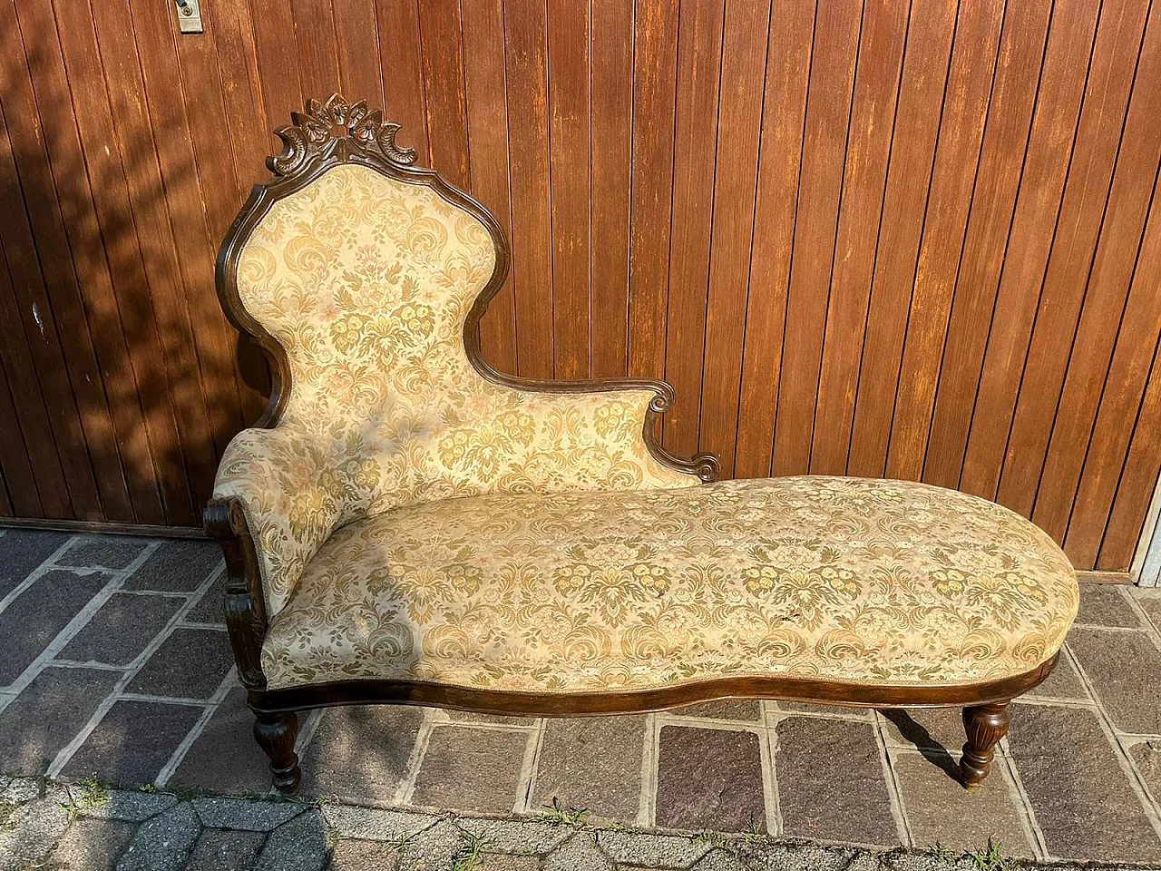 Divano a dormeuse in noce, anni '70 3