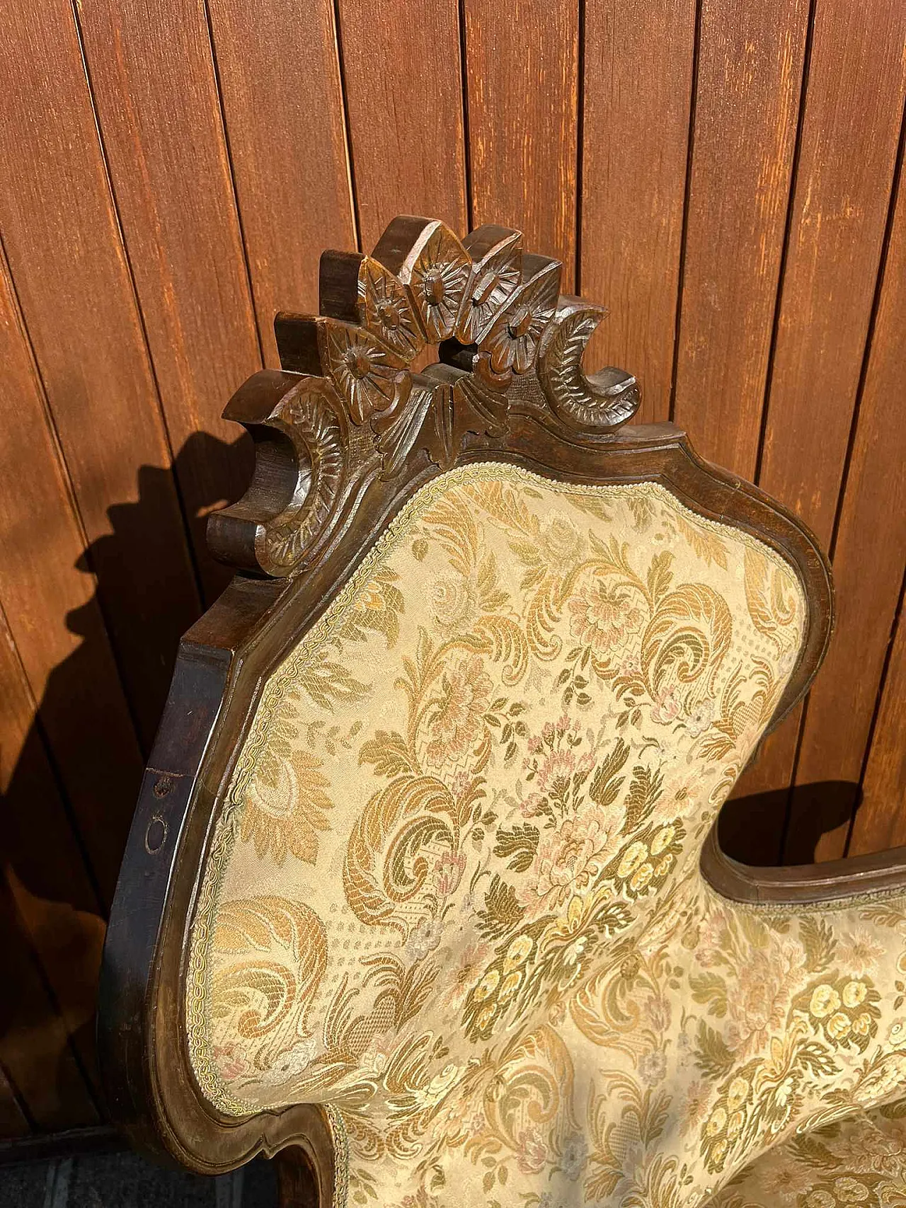 Divano a dormeuse in noce, anni '70 4