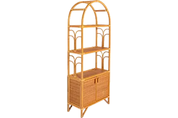 Bamboo and rattan cabinet, 1980s