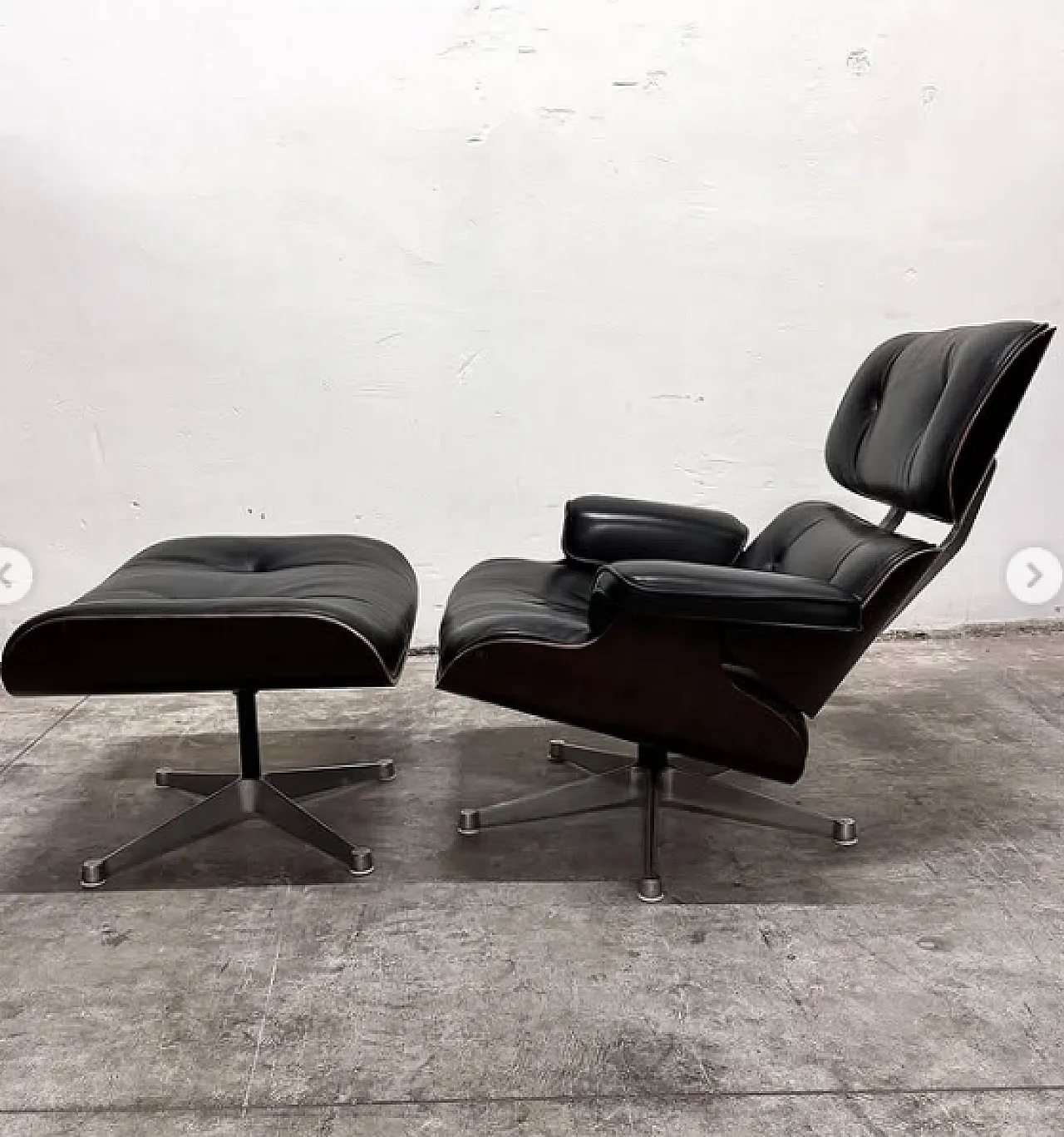 Lounge Chair & Ottoman di C. e R. Eames per Herman Miller, anni '70 6