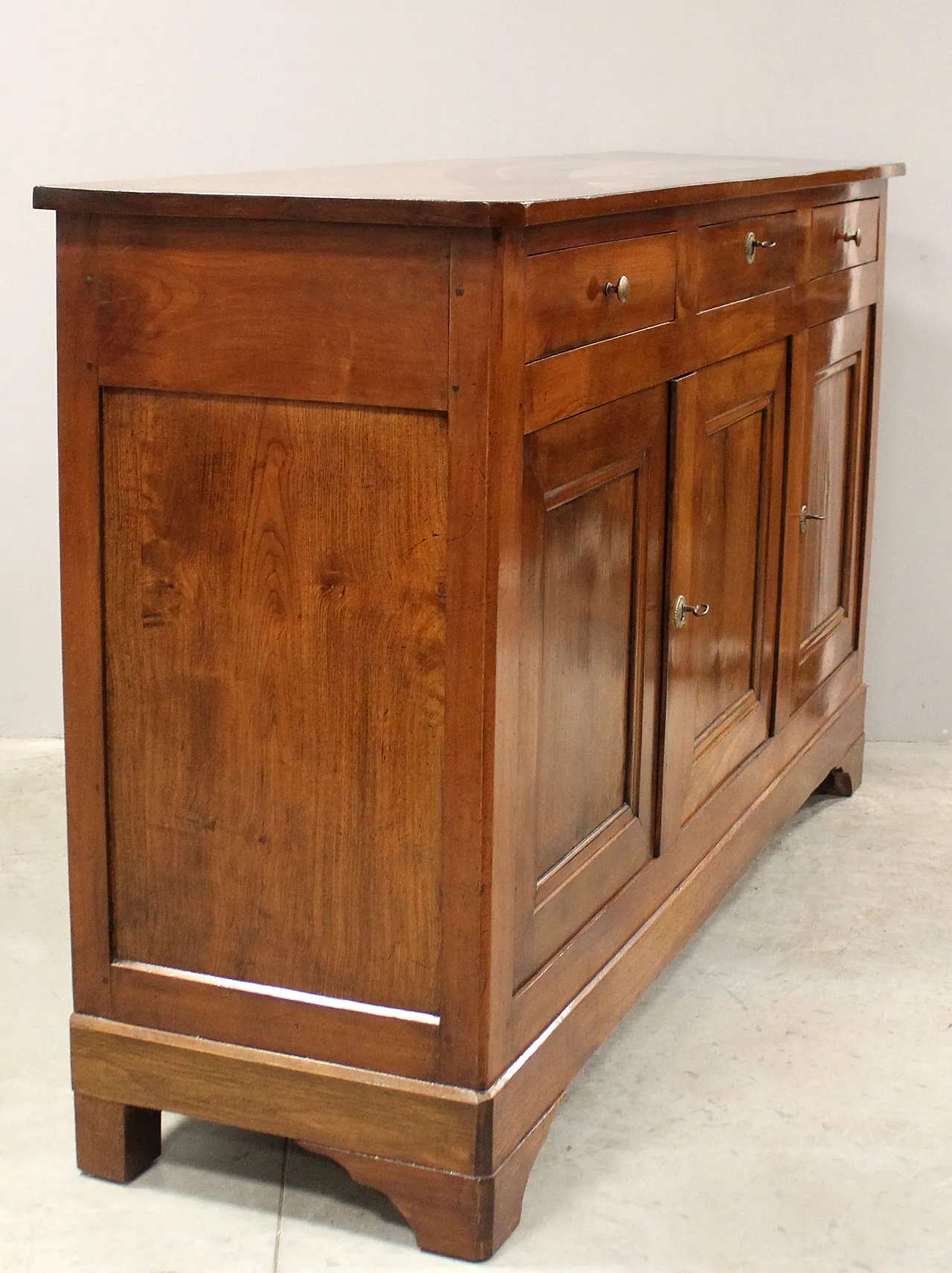Sideboard 3 ante luigi Filippo in cherry, 19th century 5