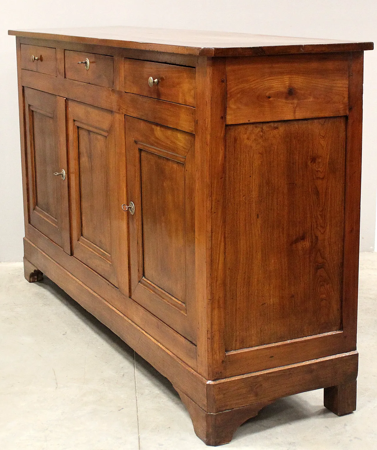 Sideboard 3 ante luigi Filippo in cherry, 19th century 6