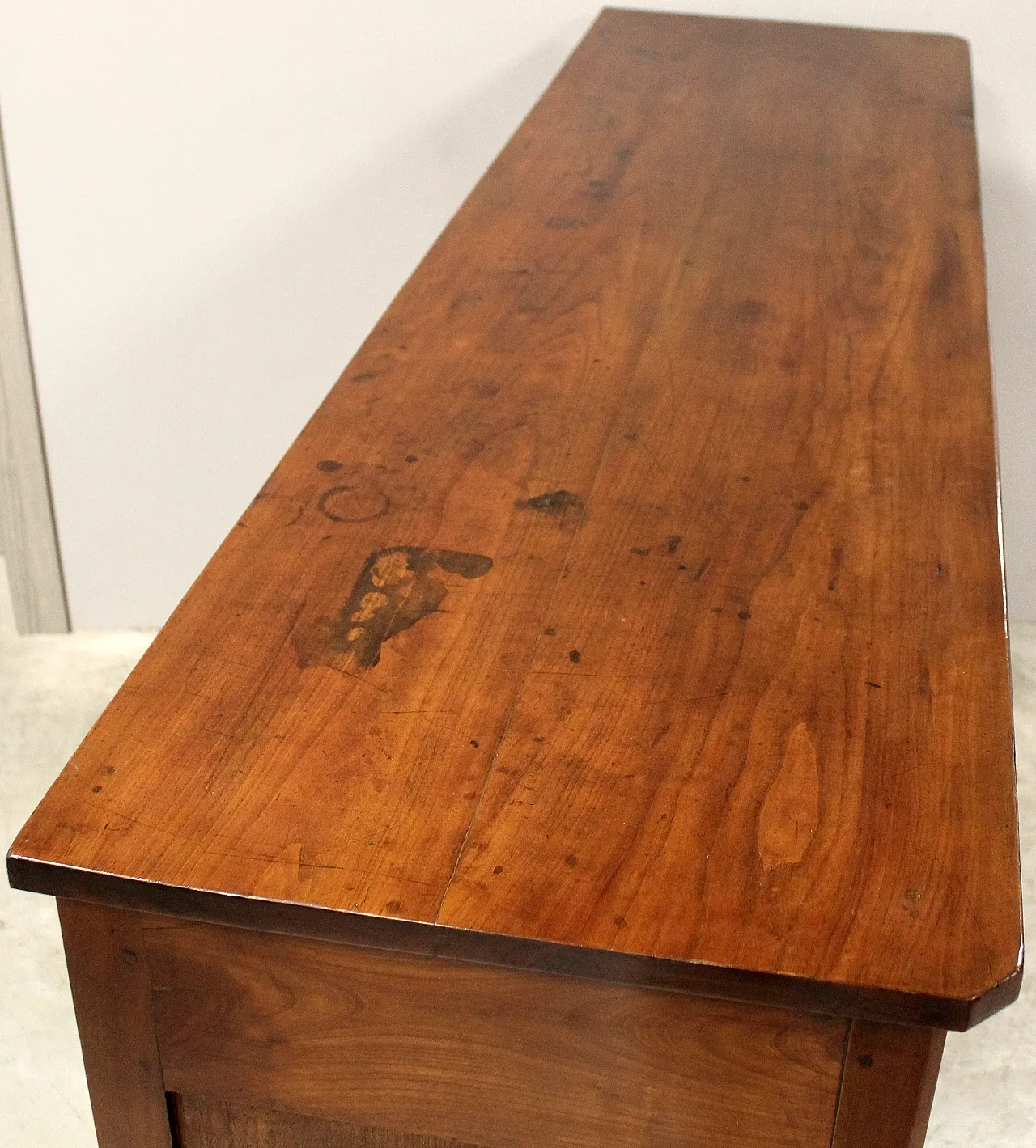 Sideboard 3 ante luigi Filippo in cherry, 19th century 7