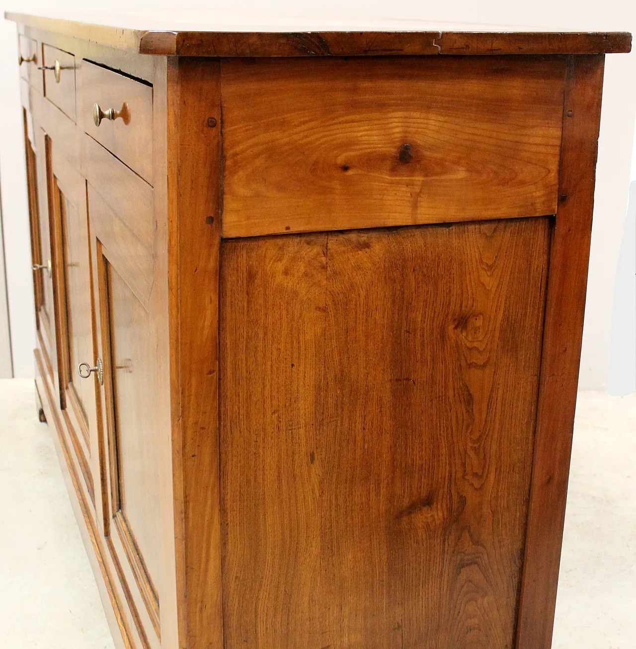 Sideboard 3 ante luigi Filippo in cherry, 19th century 10