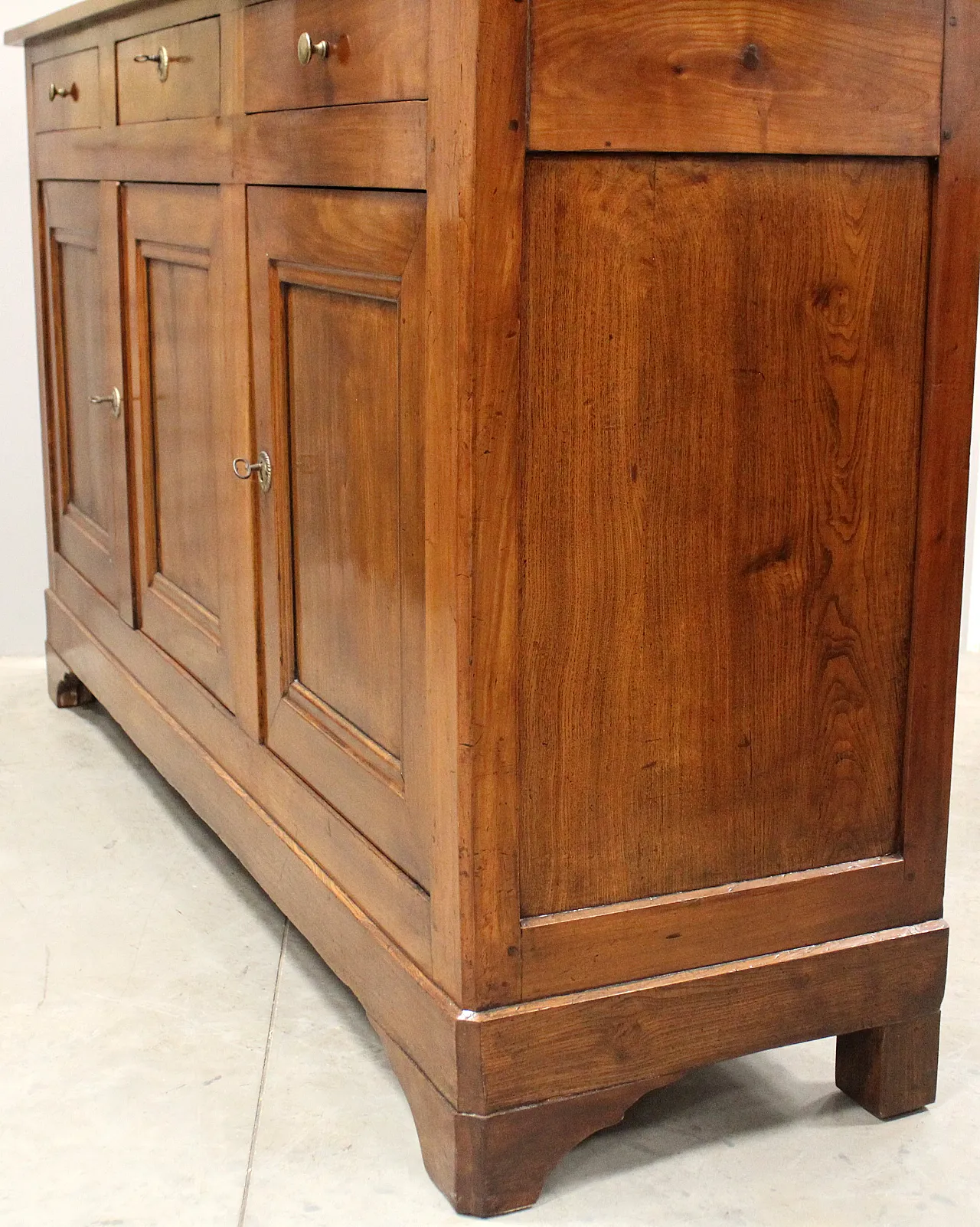 Sideboard 3 ante luigi Filippo in cherry, 19th century 12