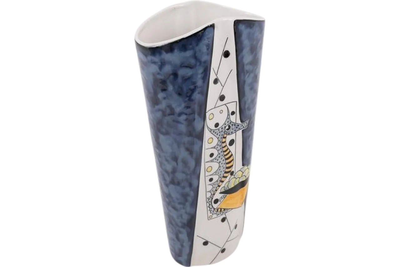 Glazed ceramic vase by Alfa, 1980s 6