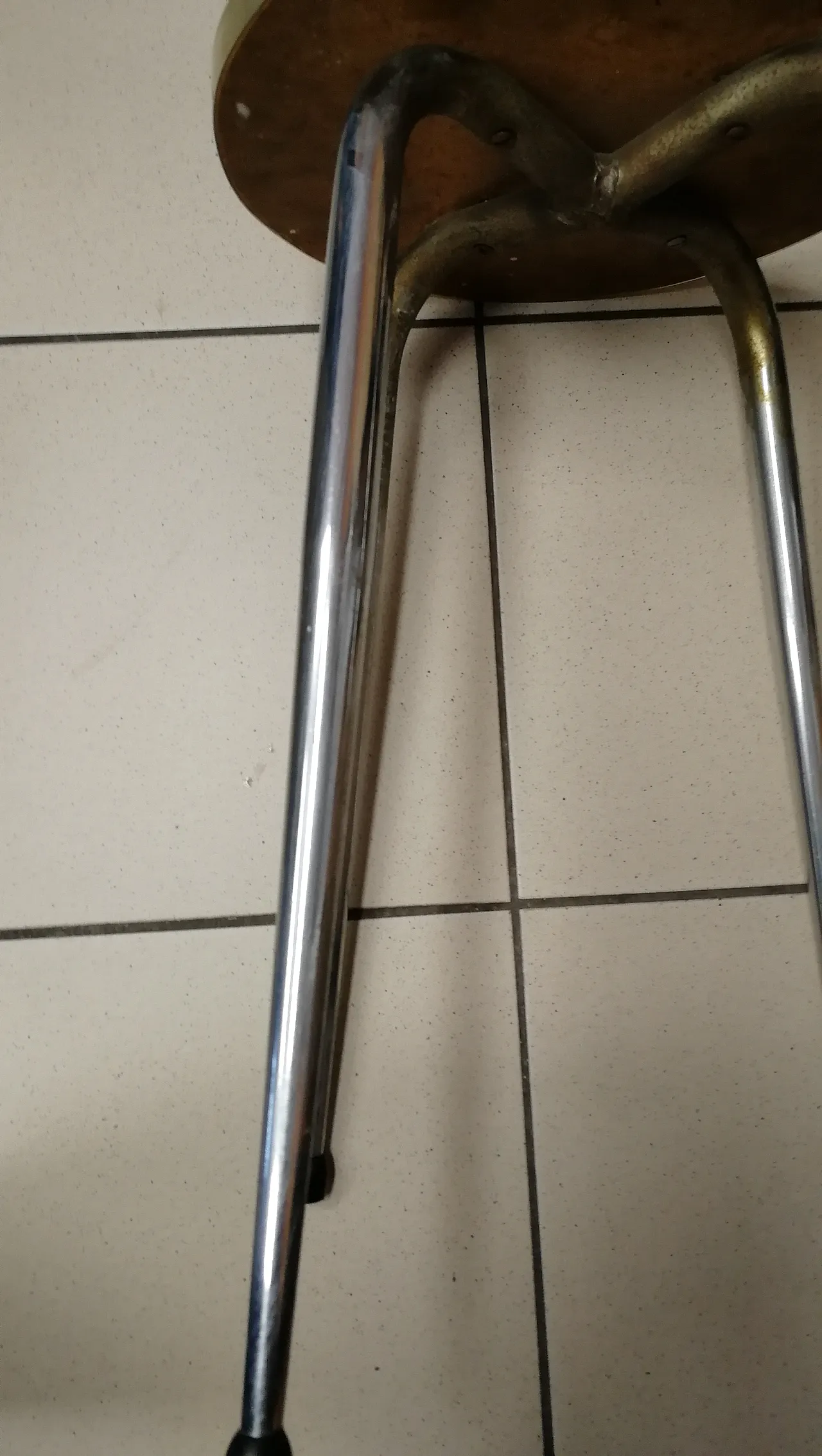 Stool in blue Formica, 70s 7