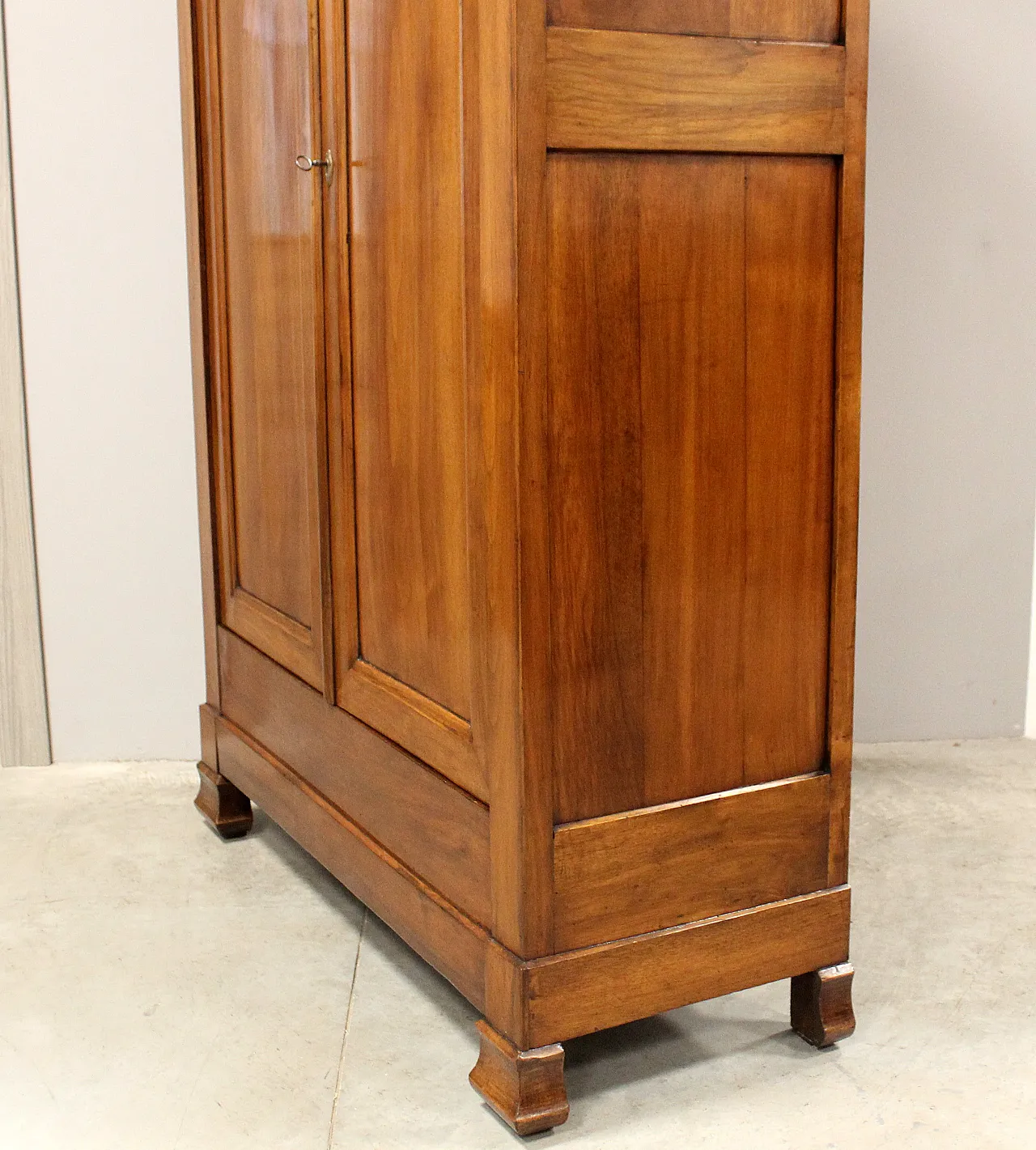 Antico armadio credenza Luigi Filippo in noce, '800 8