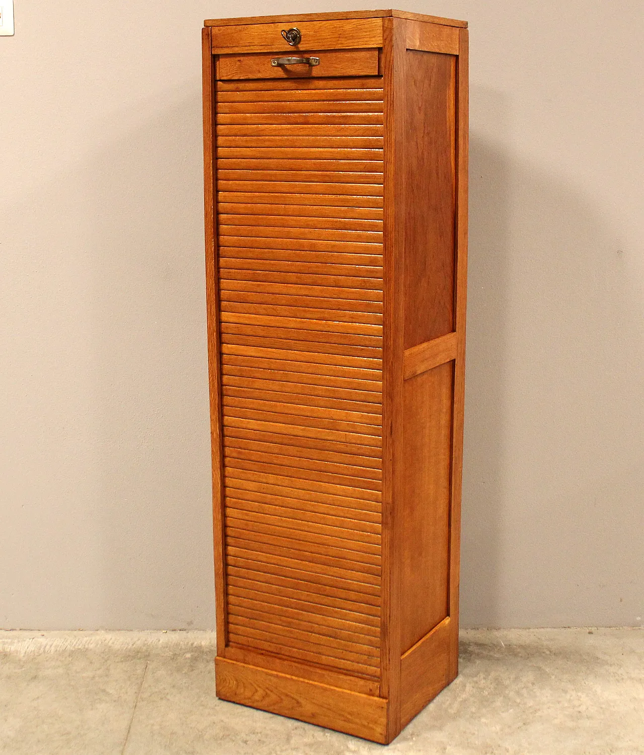 Classificatore archivio schedario serranda in rovere, primi '900 1