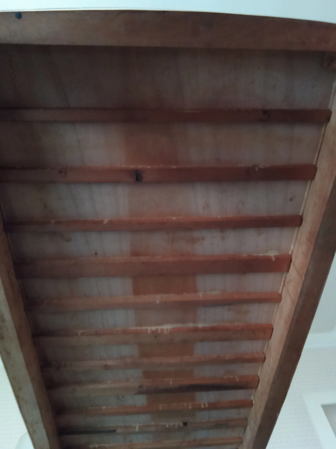 Tavolo rettangolare in legno e vetro, anni '50 5