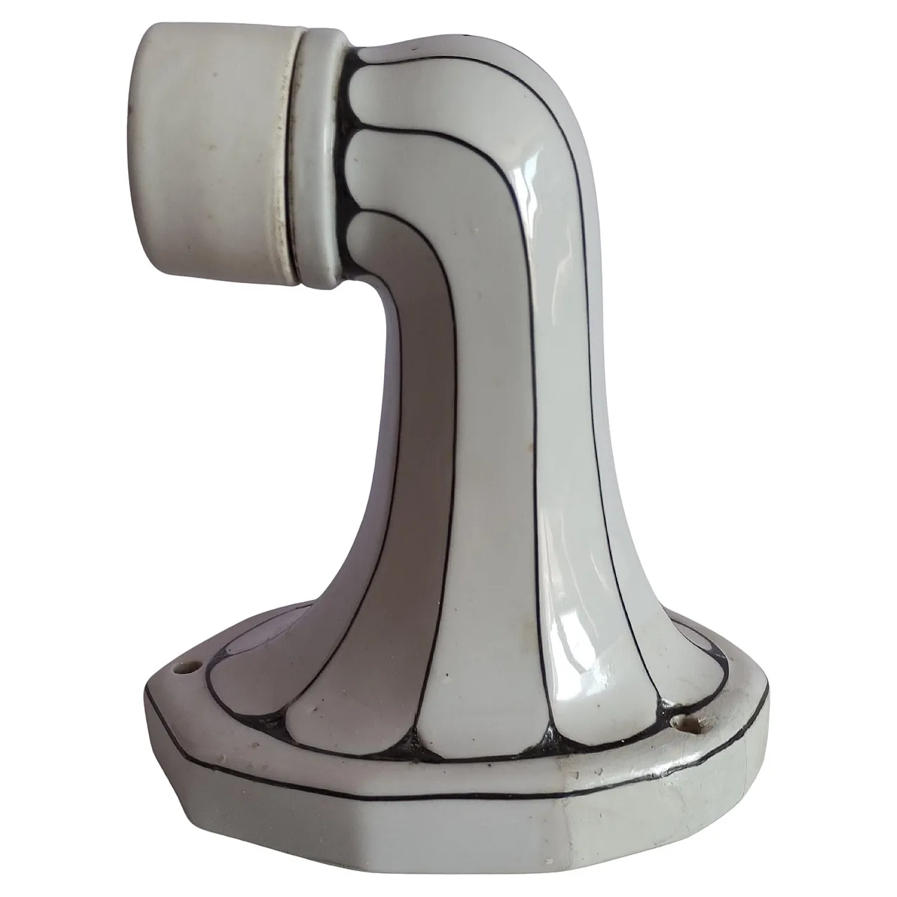 Lampada da parete Art Noveau in porcellana Brunquell Germania, 60s 1