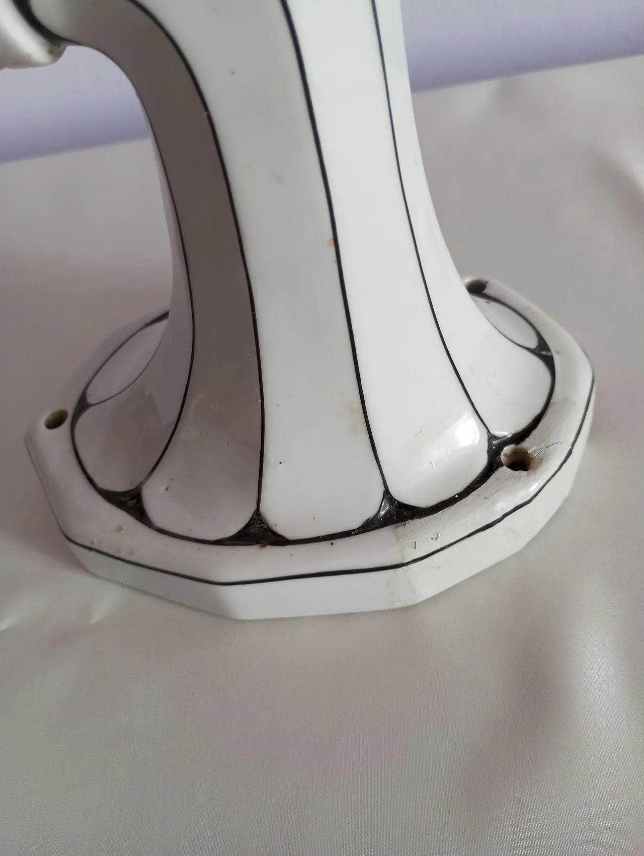 Lampada da parete Art Noveau in porcellana Brunquell Germania, 60s 5