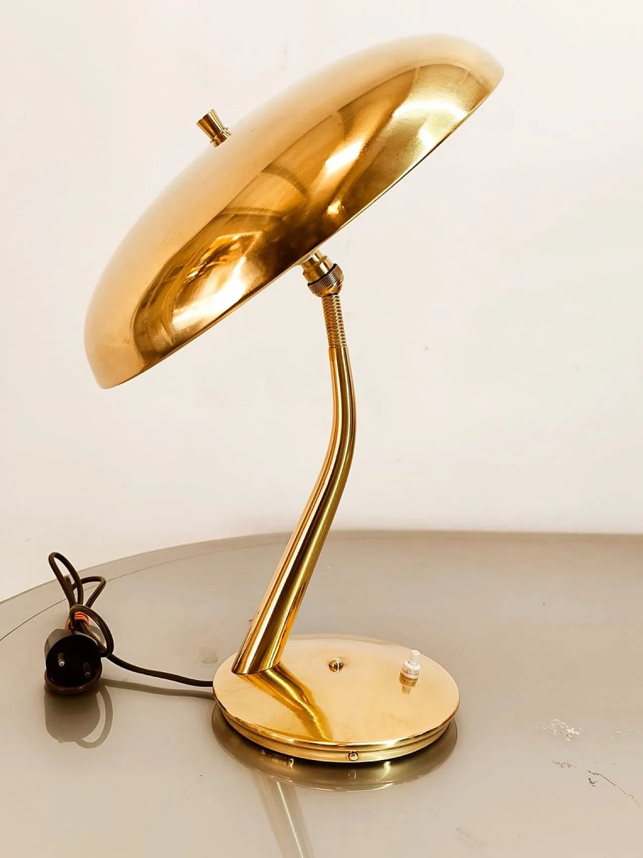 Lampada in ottone di Lumen Milano, anni '50 1