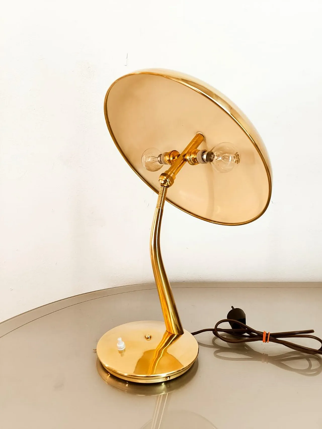 Lampada in ottone di Lumen Milano, anni '50 3