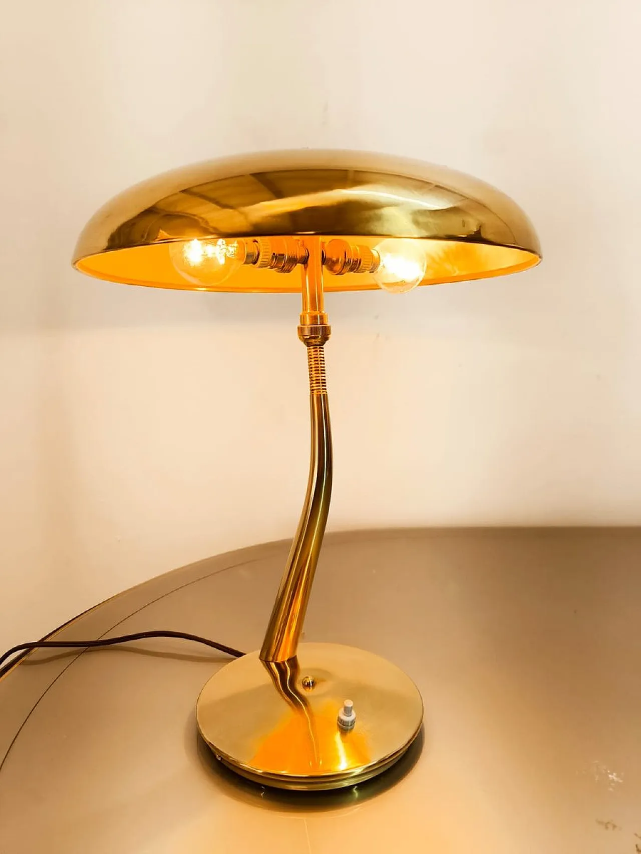 Lampada in ottone di Lumen Milano, anni '50 8