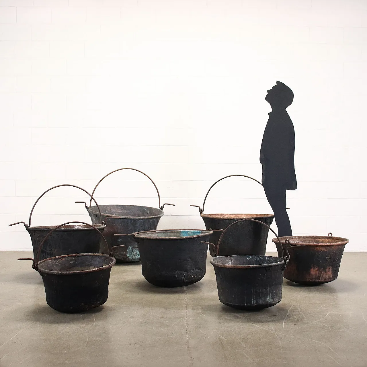 7 Copper pots and pans with handles 2