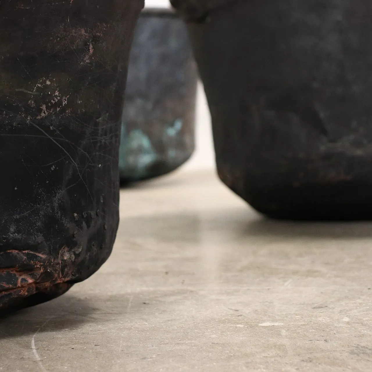 7 Copper pots and pans with handles 6