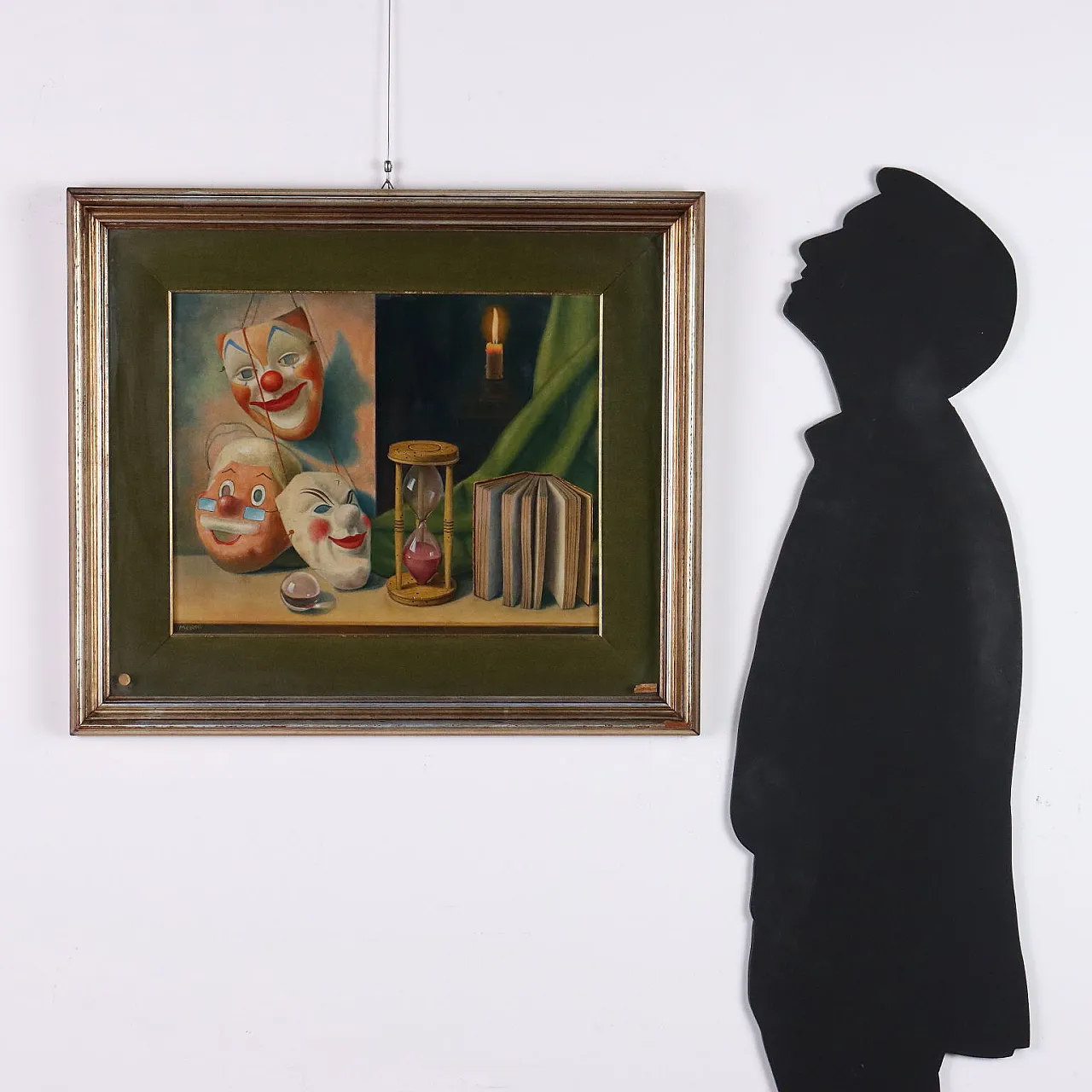 Dipinto di Olmedo Mezzoli, olio su faesite, '900 2