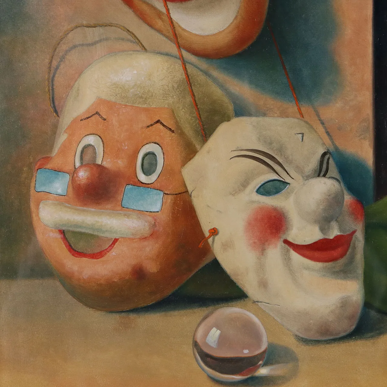 Dipinto di Olmedo Mezzoli, olio su faesite, '900 4