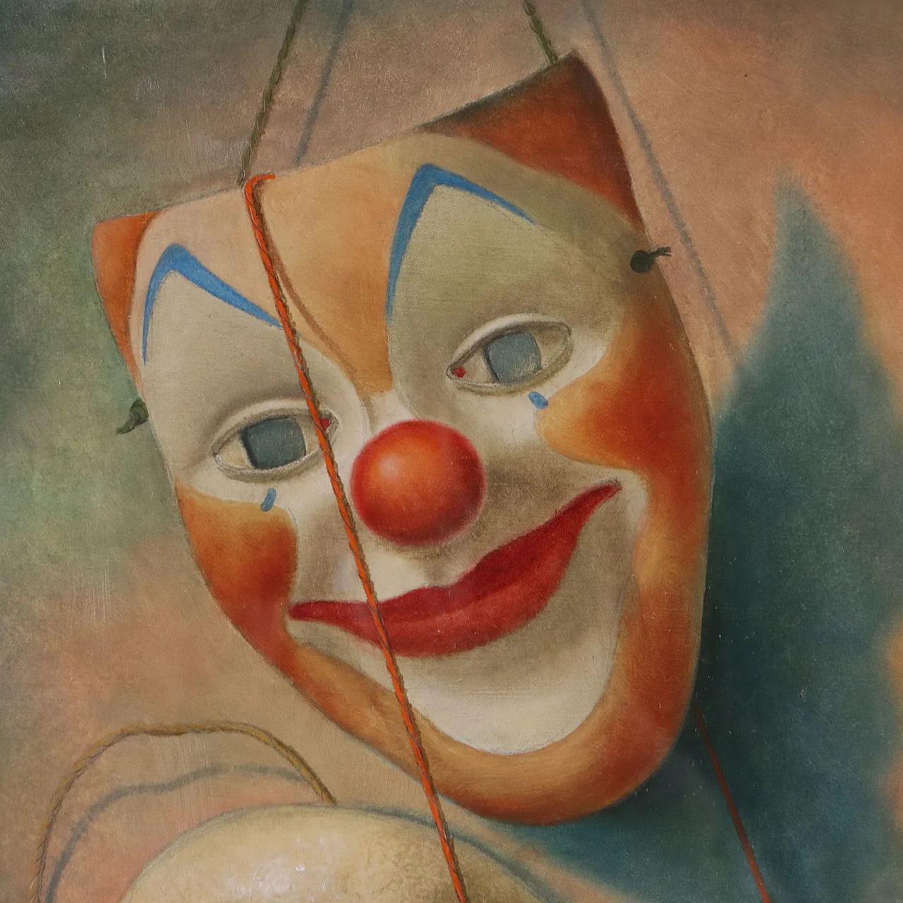 Dipinto di Olmedo Mezzoli, olio su faesite, '900 5