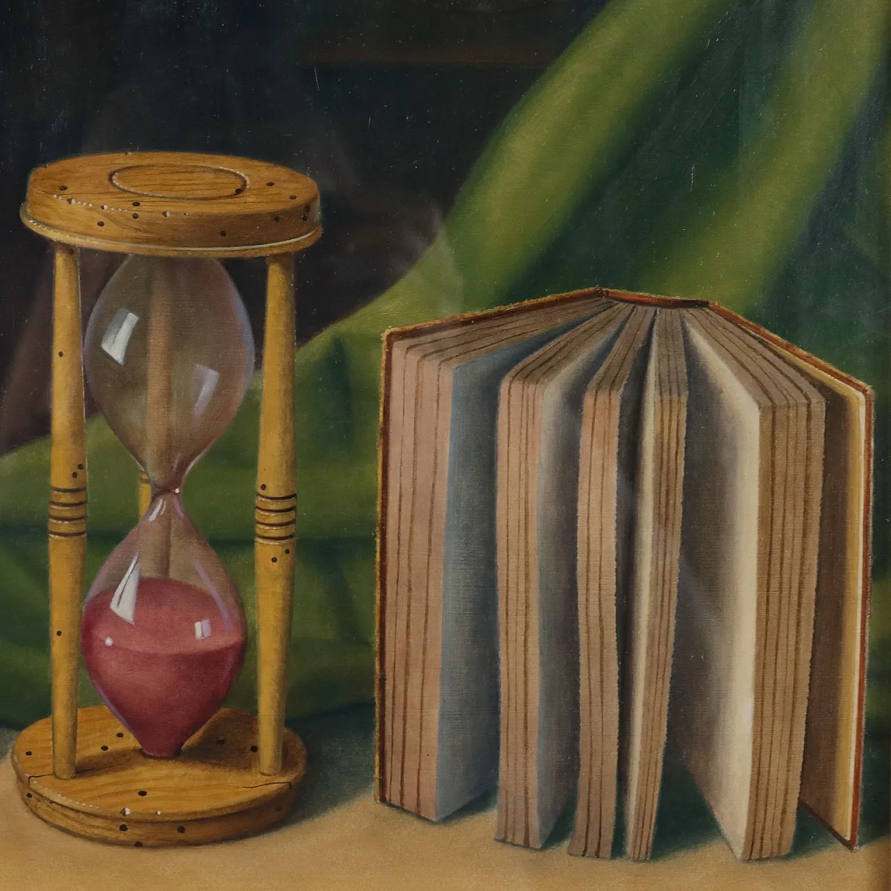 Dipinto di Olmedo Mezzoli, olio su faesite, '900 6