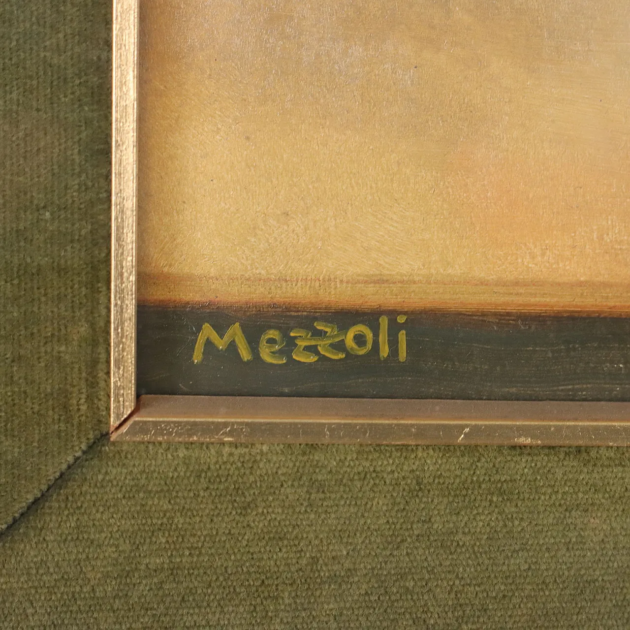 Dipinto di Olmedo Mezzoli, olio su faesite, '900 8
