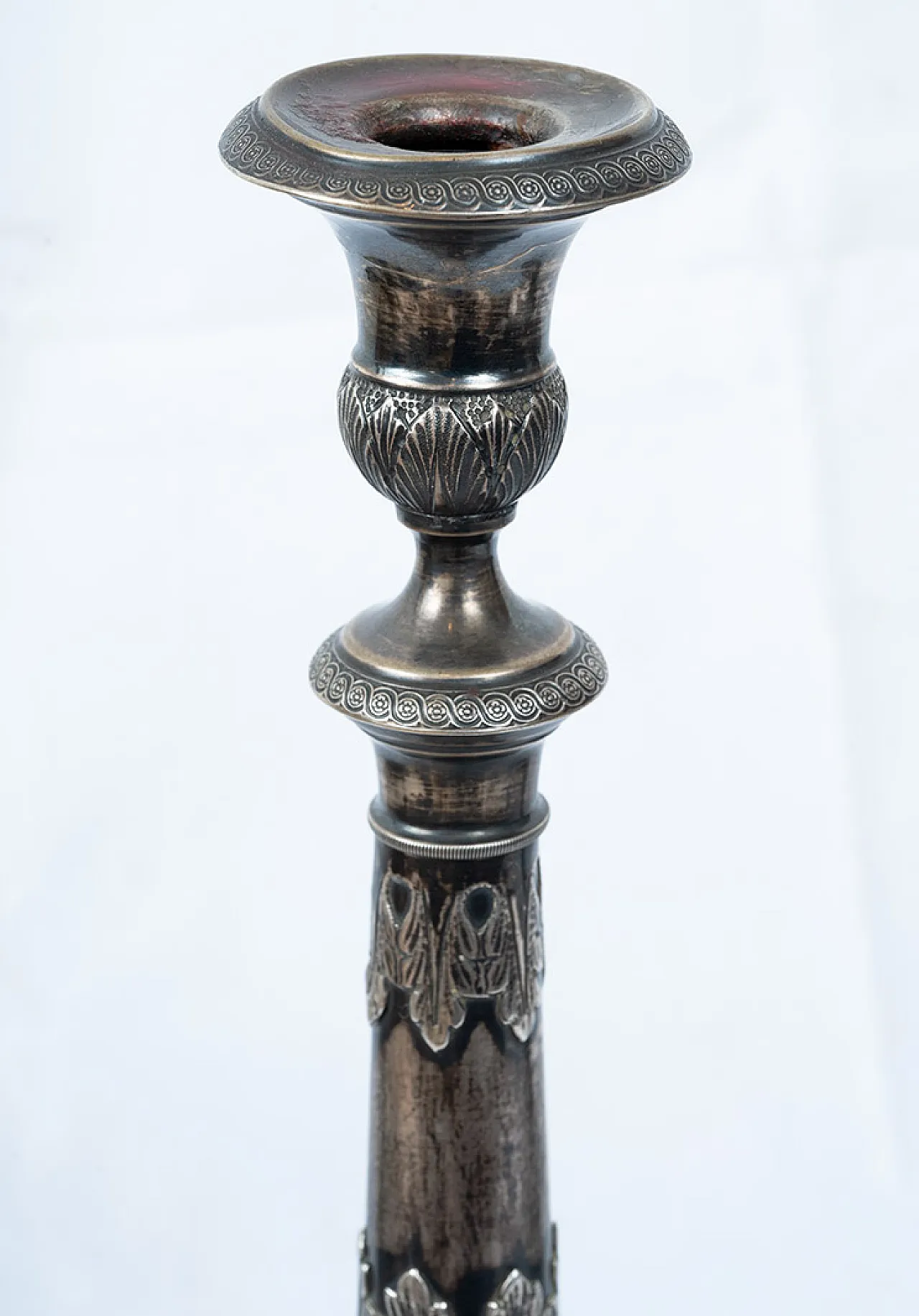 Coppia i candelieri antichi in argento Napoli, primi '800 2