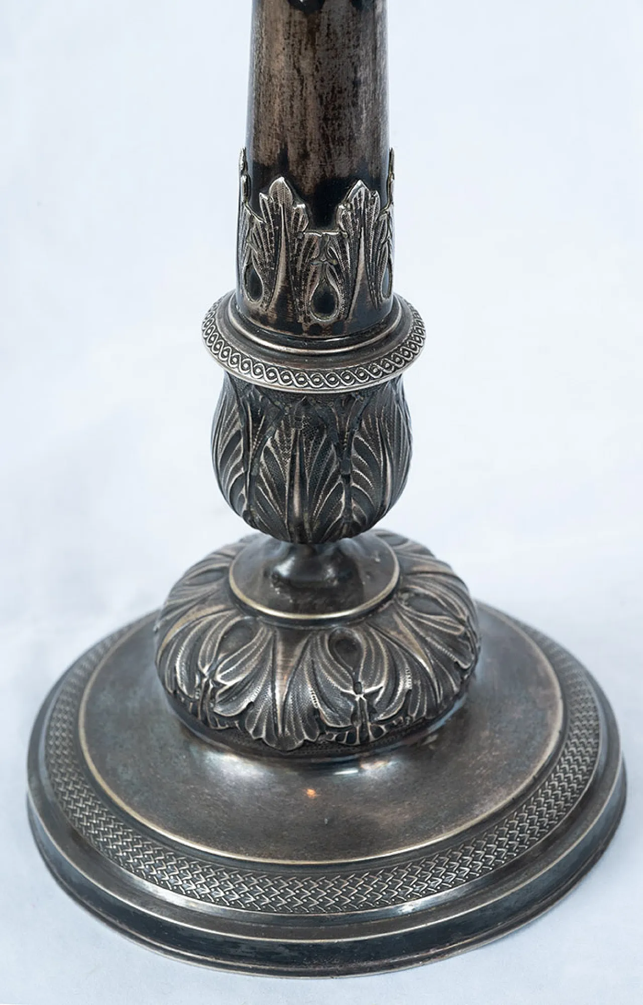 Coppia i candelieri antichi in argento Napoli, primi '800 3