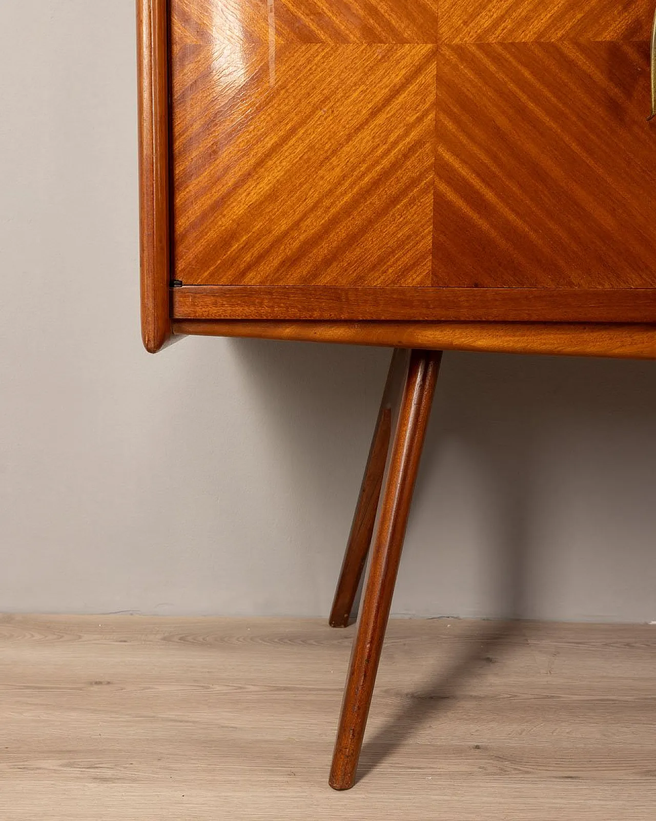 Credenza in legno e vetro, anni '50 6
