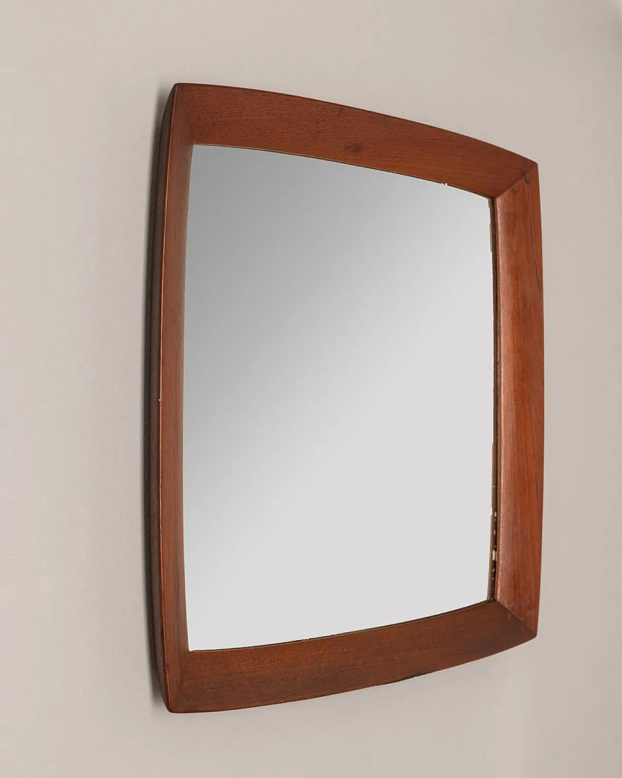 Square mirror in teak, 1960s 1